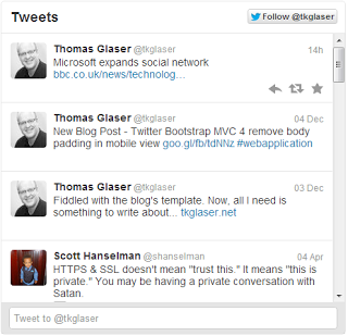 A Simple Twitter Feed In Mvc 4 Using The Restful Twitter Api